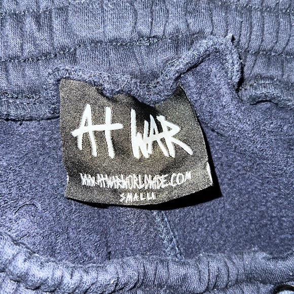 At War Navy Blue Sweatpants. Small. Lightly Worn - Picture 4 of 4